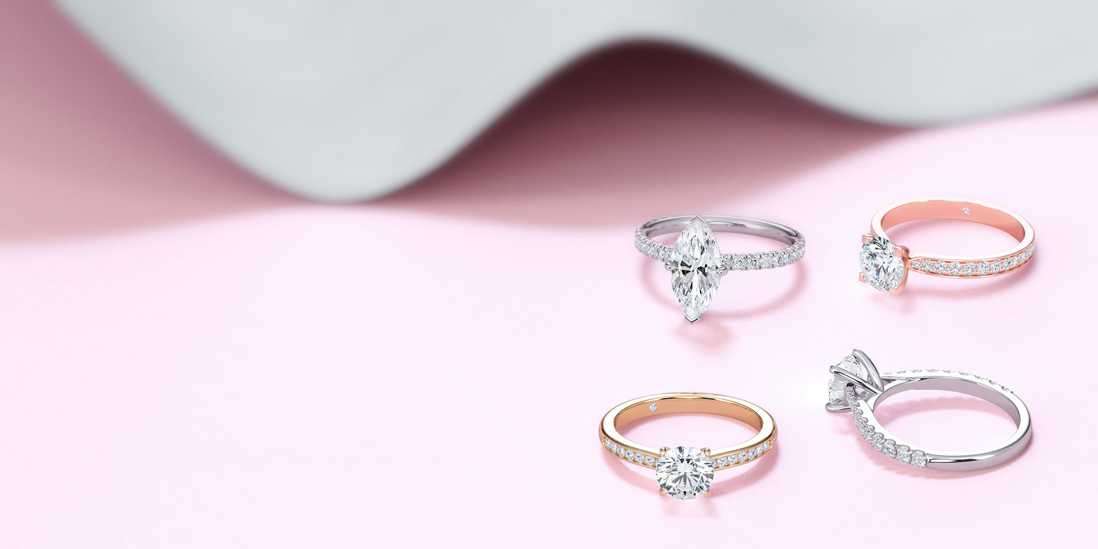 Diamond Shoulder Set Engagement Rings