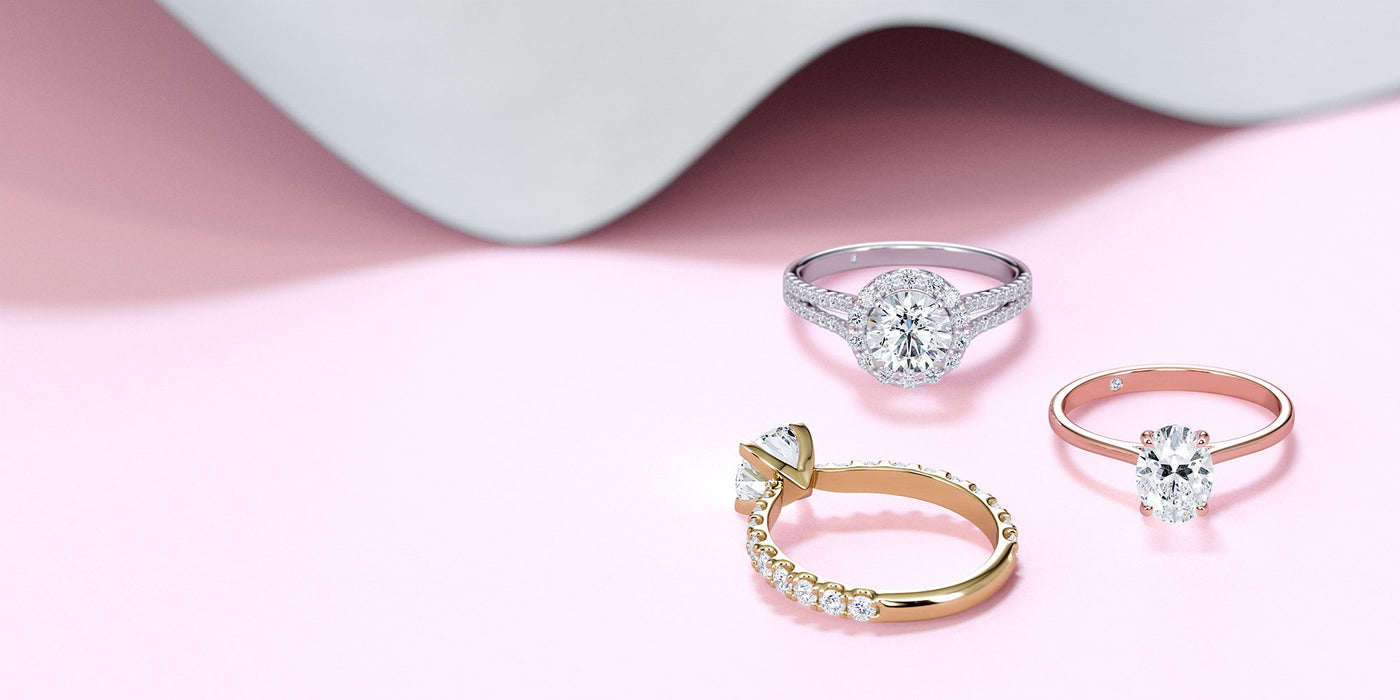 Diamond Shoulder Set Engagement Rings