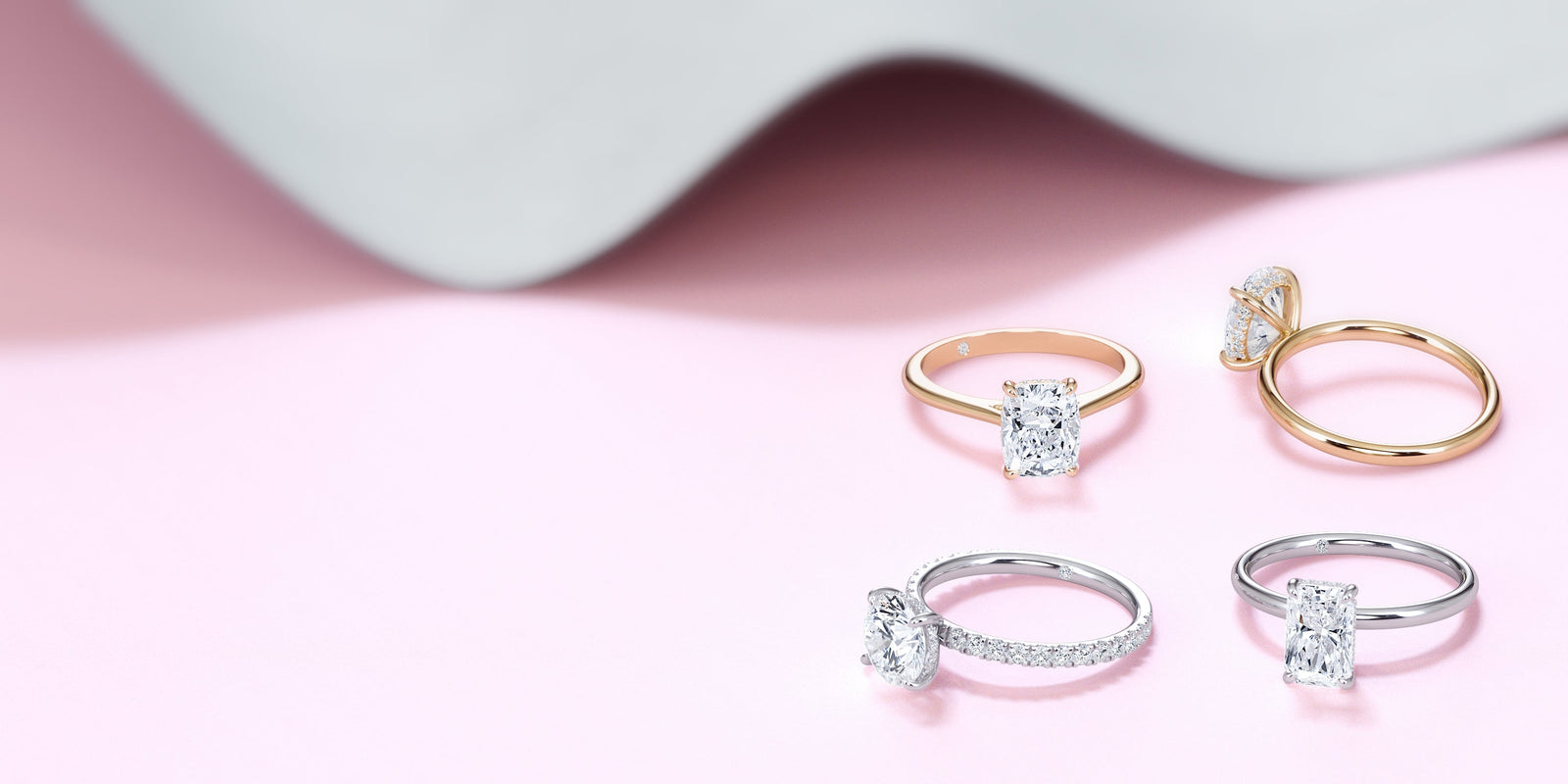 Hidden Halo Engagement Rings