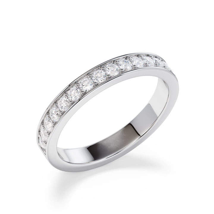 3mm Grain Set Diamond Wedding Ring